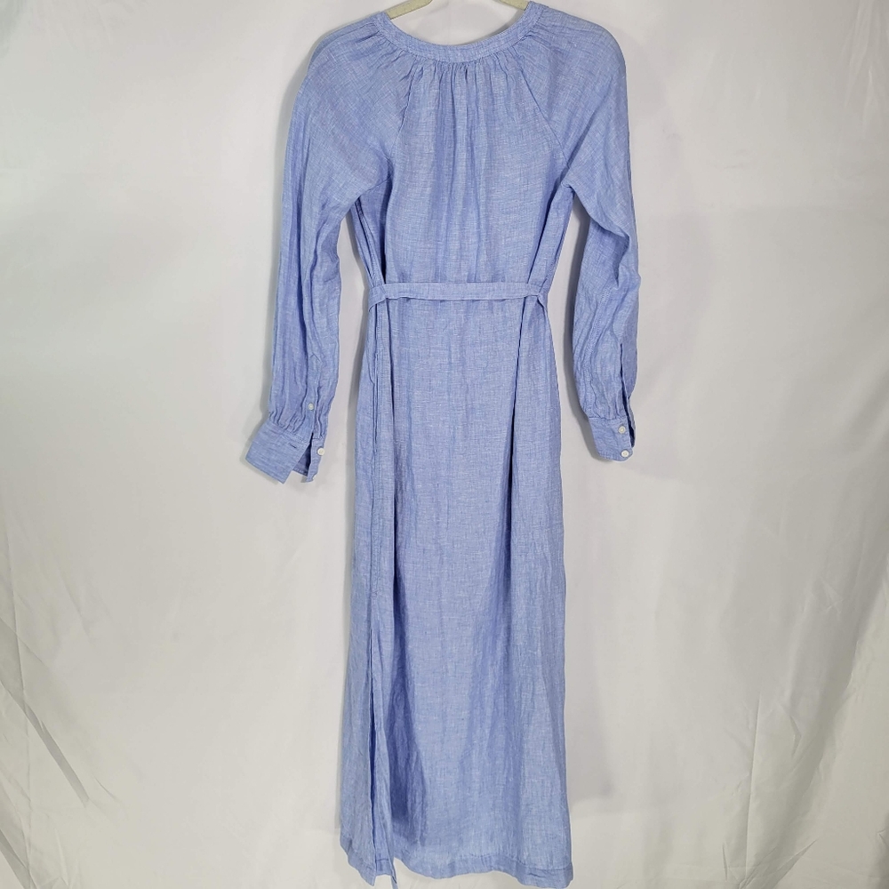 J Crew Cabana dress in linen CI918 Size S Vacation Resort Blue NWT - Picture 7 of 10